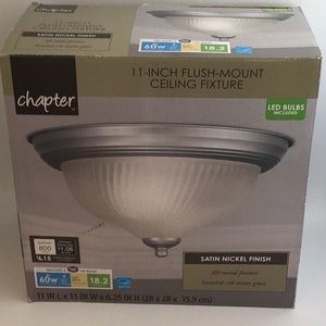 New Chapter 11 in. Flush Mount Ceiling Fixture